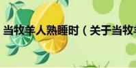當(dāng)牧羊人熟睡時(shí)(關(guān)于當(dāng)牧羊人熟睡時(shí)介紹)