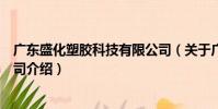 廣東盛化塑膠科技有限公司(關(guān)于廣東盛化塑膠科技有限公司介紹)
