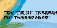 廣東省“掃黃打非”工作電視電話會議(關(guān)于廣東省“掃黃打非”工作電視電話會議介紹)