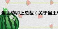當(dāng)王爺卯上總裁(關(guān)于當(dāng)王爺卯上總裁介紹)