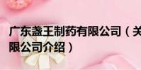 廣東盞王制藥有限公司(關(guān)于廣東盞王制藥有限公司介紹)