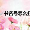 書名號怎么打出來（書名號打出來的方法）
