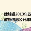 建城鎮(zhèn)2013年政府信息公開年度報(bào)告（關(guān)于建城鎮(zhèn)2013年政府信息公開年度報(bào)告介紹）