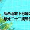岳希蓬蘿卜村等處二十二族軍民千戶所（關(guān)于岳希蓬蘿卜村等處二十二族軍民千戶所簡介）