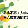念念不忘：大學六級英語詞匯記憶手冊（關(guān)于念念不忘：大學六級英語詞匯記憶手冊介紹）