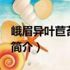 峨眉異葉苣苔 變種（關(guān)于峨眉異葉苣苔 變種簡介）