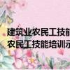建筑業(yè)農(nóng)民工技能培訓(xùn)示范工程實施辦法 試行（關(guān)于建筑業(yè)農(nóng)民工技能培訓(xùn)示范工程實施辦法 試行介紹）