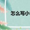 怎么寫小說(shuō)（關(guān)于怎么寫小說(shuō)介紹）