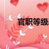 官職等級(jí)表（關(guān)于官職等級(jí)表介紹）