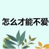 怎么才能不愛你（關(guān)于怎么才能不愛你介紹）