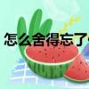怎么舍得忘了你（關于怎么舍得忘了你介紹）