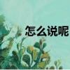怎么說呢？（關(guān)于怎么說呢？介紹）
