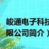 峻通電子科技有限公司（關(guān)于峻通電子科技有限公司簡介）