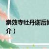 崇效寺牡丹謝后始往一游（關(guān)于崇效寺牡丹謝后始往一游簡(jiǎn)介）