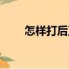 怎樣打后衛(wèi)（關(guān)于怎樣打后衛(wèi)介紹）