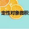 定性對象微積分（關(guān)于定性對象微積分介紹）