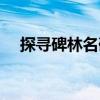 探尋碑林名碑（關(guān)于探尋碑林名碑簡(jiǎn)介）