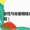 定性與定量相結(jié)合的類比（關(guān)于定性與定量相結(jié)合的類比介紹）