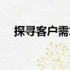 探尋客戶需求（關(guān)于探尋客戶需求簡(jiǎn)介）