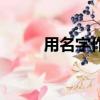 用名字作詩（都有什么類型的詩）
