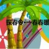 探春令·一春春暖似春寒（關(guān)于探春令·一春春暖似春寒簡介）