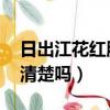 日出江花紅勝火（春來江水綠如藍意思 大家清楚嗎）