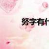 努字有什么組詞（努組詞有哪些）