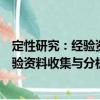 定性研究：經驗資料收集與分析的方法（關于定性研究：經驗資料收集與分析的方法介紹）