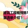 建筑工程概預(yù)算與工程量清單（關(guān)于建筑工程概預(yù)算與工程量清單介紹）