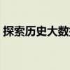 探索歷史大數(shù)據(jù)（關(guān)于探索歷史大數(shù)據(jù)簡(jiǎn)介）