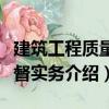 建筑工程質(zhì)量監(jiān)督實務(wù)（關(guān)于建筑工程質(zhì)量監(jiān)督實務(wù)介紹）