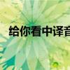 給你看中譯音歌詞諧音（給你看歌曲簡介）