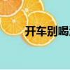 開車別喝酒（關(guān)于開車別喝酒介紹）