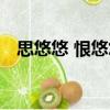 思悠悠 恨悠悠（關(guān)于思悠悠 恨悠悠介紹）