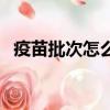 疫苗批次怎么查（疫苗批次查詢操作步驟）