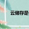云儲存是什么意思（云儲存的意思）