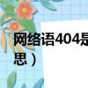 網(wǎng)絡(luò)語404是什么意思（科普網(wǎng)絡(luò)語404的意思）
