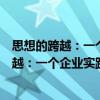 思想的跨越：一個企業(yè)實踐者的思考與感悟（關(guān)于思想的跨越：一個企業(yè)實踐者的思考與感悟介紹）