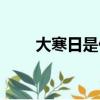 大寒日是什么意思?。ù蠛蘸x）