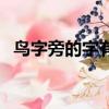 鳥字旁的字有哪些字（鳥字旁的字有哪些）