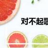 對(duì)不起歌詞（對(duì)不起完整版歌詞）