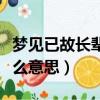 夢見已故長輩什么預(yù)兆（夢見已故的長輩是什么意思）