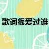 歌詞很愛過誰會(huì)舍得是什么歌（很愛過歌詞）
