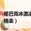 星巴克冰激凌系列飲品價(jià)格（星巴克冰淇淋價(jià)格表）