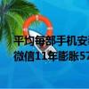平均每部手機(jī)安裝了80個(gè)App 常用僅9個(gè)：體積越來越大 微信11年膨脹575倍
