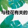 與桂花有關的詩句有啥（與桂花有關的詩句）