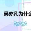 吳亦凡為什么遭人黑（吳亦凡為什么被黑）