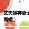 丈夫嫌棄妻子賺錢少（男子嫌妻子愛工作跪求離婚）