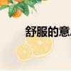 舒服的意思最佳答案（舒服的意思）