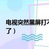 電視突然黑屏打不開了指示燈也不亮（電視突然黑屏打不開了）